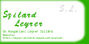 szilard leyrer business card