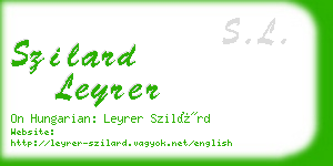 szilard leyrer business card